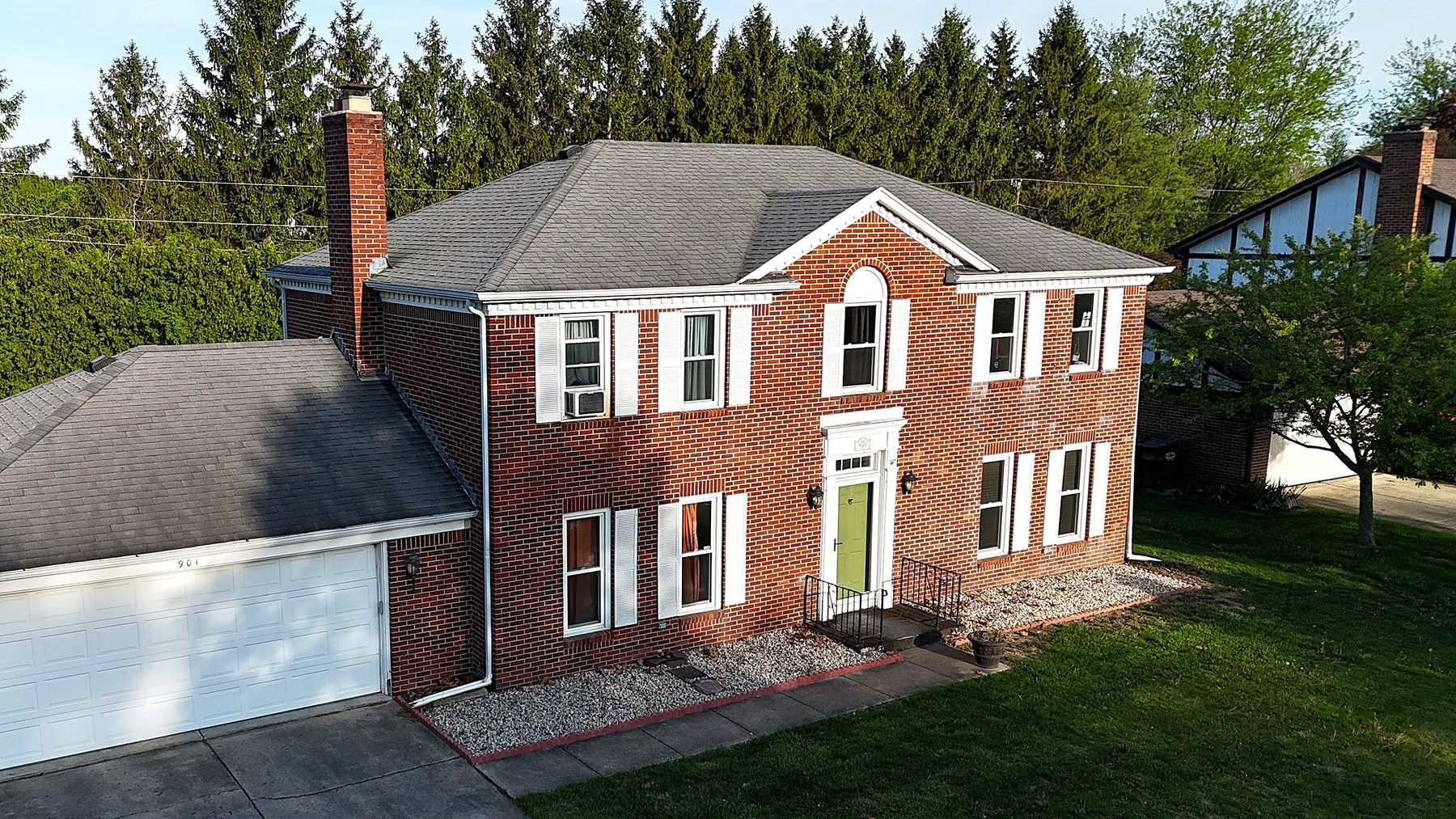 Before: worn roof in Anderson, Indiana