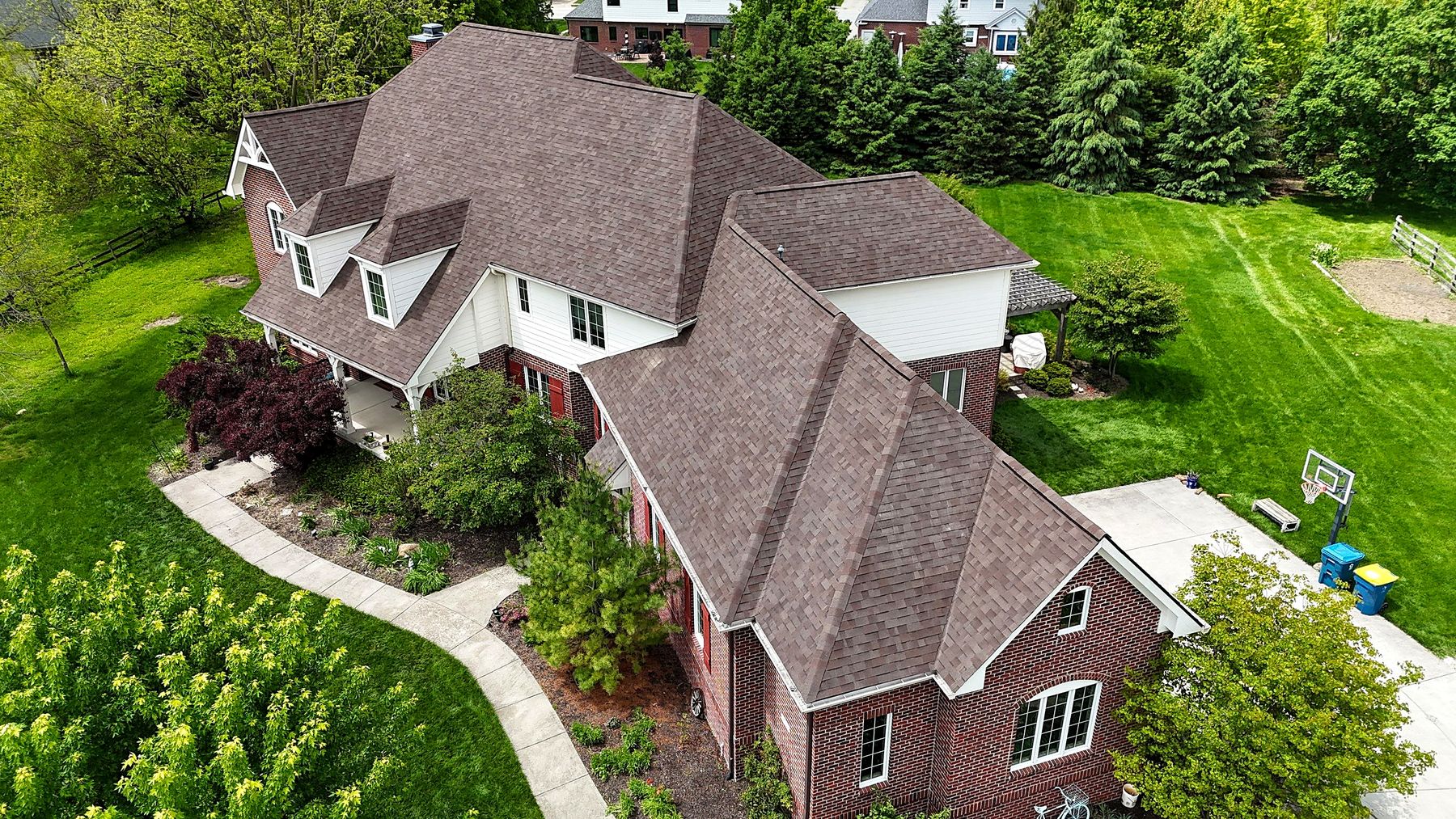 Completed roof in Carmel